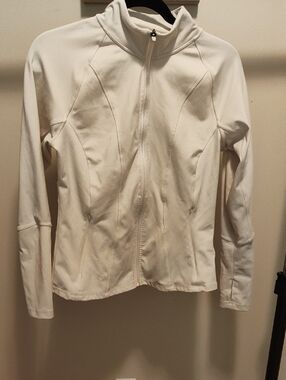 Danskin Cream Full-Zip Utility Jacket
